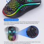 Set tastiera e mouse da gioco meccanico cablato iMICE MK-X30 con illuminazione RGB personalizzabile e cavo da 1,5 m.