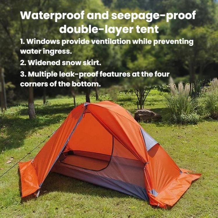 Tenda da campeggio Kaima Outdoor leggera, impermeabile, traspirante e antizanzare., No Snow Skirt Orange, With Snow Skirt Orange, No Snow Skirt Grey, With Snow Skirt Grey, No Snow Skirt Blue, With Snow Skirt Blue