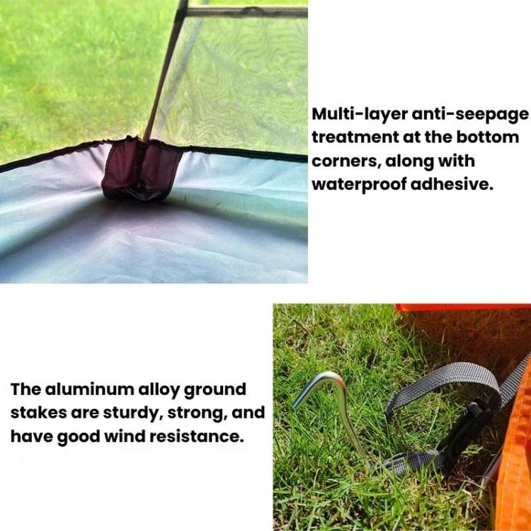 Tenda da campeggio Kaima Outdoor leggera, impermeabile, traspirante e antizanzare., No Snow Skirt Orange, With Snow Skirt Orange, No Snow Skirt Grey, With Snow Skirt Grey, No Snow Skirt Blue, With Snow Skirt Blue