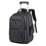 Zaino con ruote di grande capacità per uomo, trolley da cabina, zaino per laptop con spallacci a scomparsa