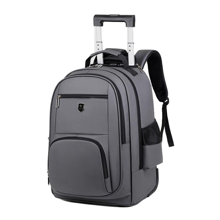 Zaino con ruote di grande capacità per uomo, trolley da cabina, zaino per laptop con spallacci a scomparsa