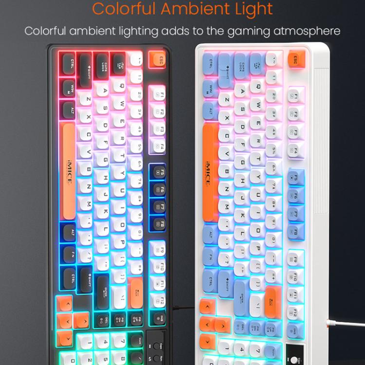 Tastiera da gioco cablata iMICE AK-300 99 tasti RGB