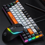 iMICE MK-X20 Tastiera e mouse meccanici da gioco cablati con illuminazione RGB regolabile