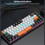 iMICE MK-X20 Tastiera e mouse meccanici da gioco cablati con illuminazione RGB regolabile
