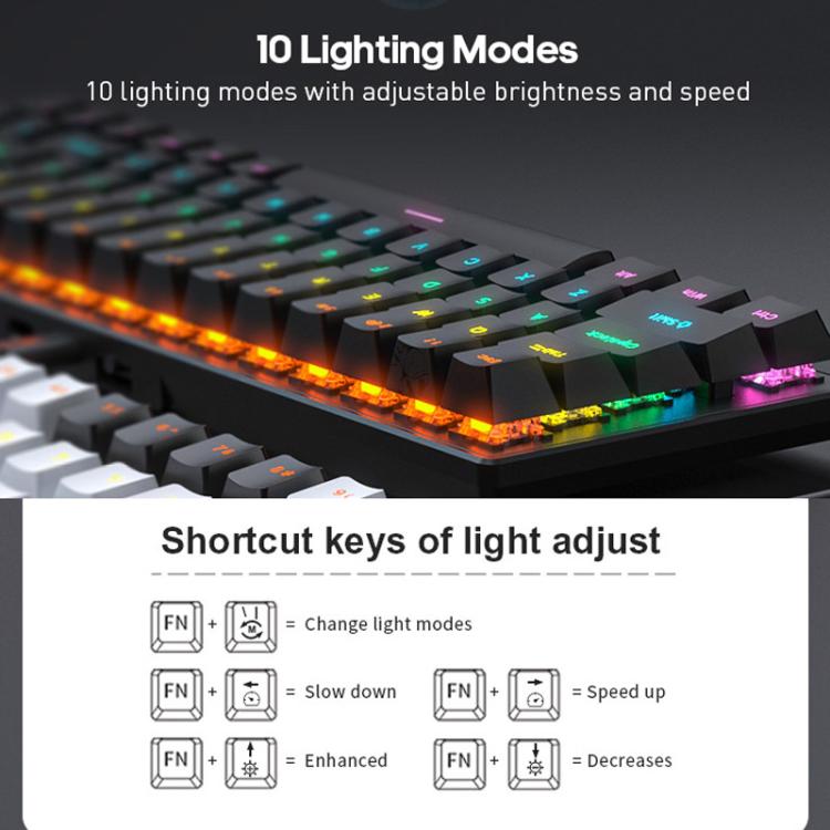 iMICE MK-X20 Tastiera e mouse meccanici da gioco cablati con illuminazione RGB regolabile