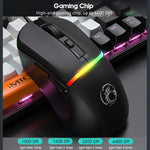 iMICE MK-X20 Tastiera e mouse meccanici da gioco cablati con illuminazione RGB regolabile