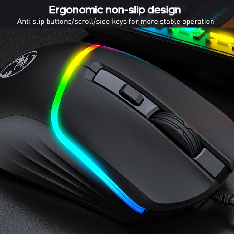 iMICE MK-X20 Tastiera e mouse meccanici da gioco cablati con illuminazione RGB regolabile