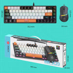 iMICE MK-X20 Tastiera e mouse meccanici da gioco cablati con illuminazione RGB regolabile