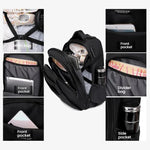 Zaino trolley FUGUILAI con ruote e cinghie a scomparsa, lucchetto TSA e maniglia telescopica a 2 posizioni, ideale per viaggi di lavoro., 8800A  Black, 8800A Deep Blue, 8800A Light Gray