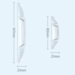 Set 4 adesivi anticollisione per portiere auto in gomma trasparen