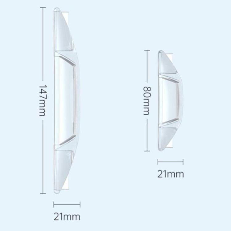 Set 4 adesivi anticollisione per portiere auto in gomma trasparen