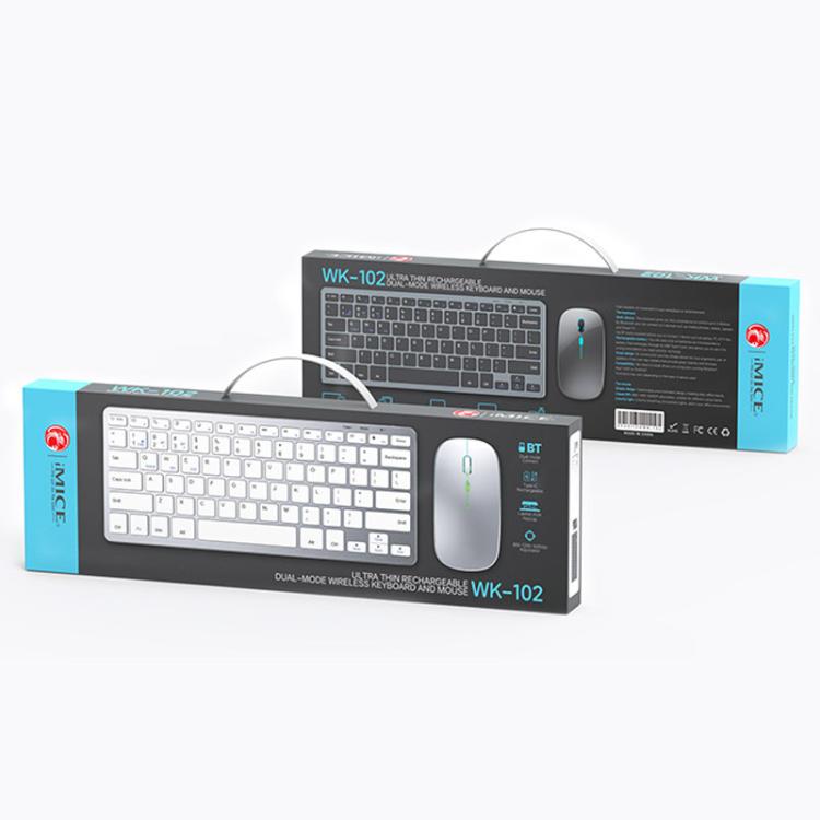 Set tastiera e mouse wireless iMICE WK-102 ricaricabile