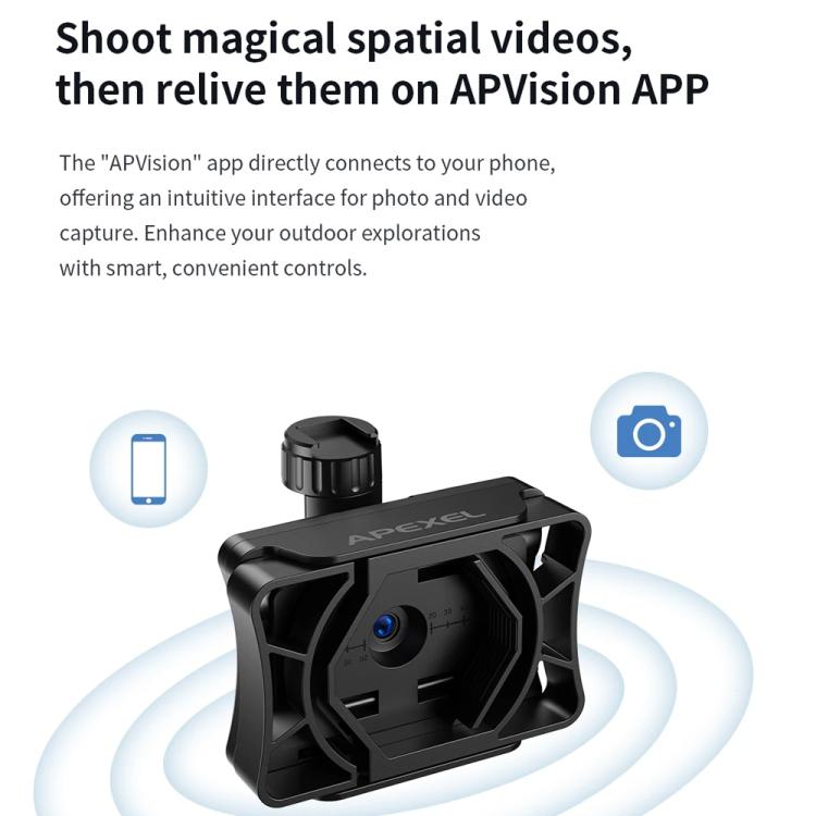 APEXL Oculare digitale WiFi da 2 MP con controllo tramite app per microscopi, telescopi monoculari/binoculari