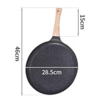 Padella antiaderente multifunzionale per uso domestico, ideale per uova e pizza., Small Black, Medium Black, Large Black, Small Beige, Medium Beige, Large Beige