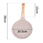 Padella antiaderente multifunzionale per uso domestico, ideale per uova e pizza., Small Black, Medium Black, Large Black, Small Beige, Medium Beige, Large Beige
