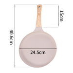 Padella antiaderente multifunzionale per uso domestico, ideale per uova e pizza., Small Black, Medium Black, Large Black, Small Beige, Medium Beige, Large Beige
