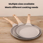 Padella antiaderente multifunzionale per uso domestico, ideale per uova e pizza., Small Black, Medium Black, Large Black, Small Beige, Medium Beige, Large Beige