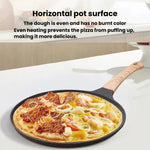 Padella antiaderente multifunzionale per uso domestico, ideale per uova e pizza., Small Black, Medium Black, Large Black, Small Beige, Medium Beige, Large Beige
