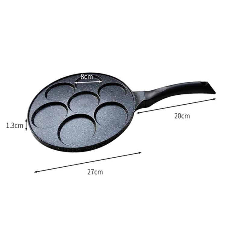 Padella antiaderente per hamburger da 7 tazze, padella per uova a fondo piatto per uso domestico, Smooth Finish Gas, Waffle Gas, Smooth Finish General, Waffle General