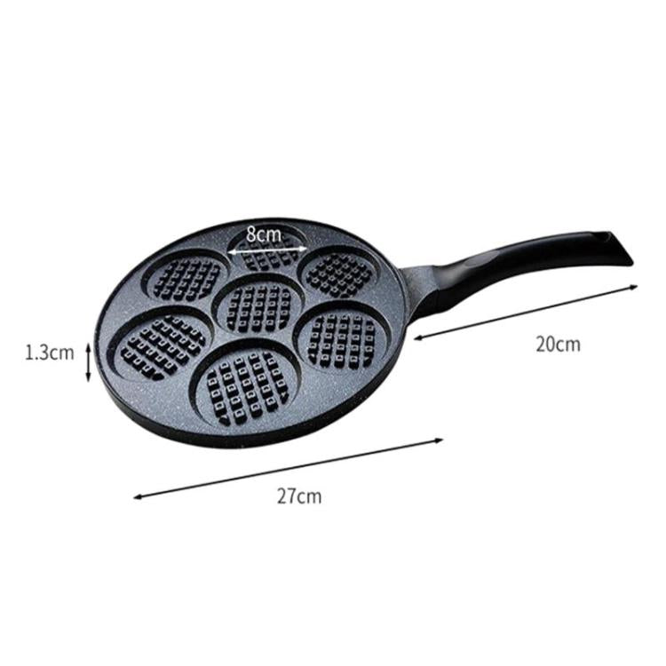 Padella antiaderente per hamburger da 7 tazze, padella per uova a fondo piatto per uso domestico, Smooth Finish Gas, Waffle Gas, Smooth Finish General, Waffle General
