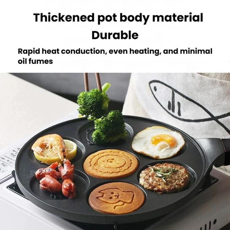 Padella antiaderente per hamburger da 7 tazze, padella per uova a fondo piatto per uso domestico, Smooth Finish Gas, Waffle Gas, Smooth Finish General, Waffle General