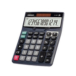 Calcolatrice di controllo e correzione OSALO DJ-140D a 14 cifre con revisione in 112 passaggi, alimentata a energia solare, ideale per ufficio, contabilità e finanza., DJ-140D