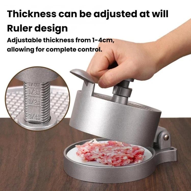 Pressa per carne rotonda manuale portatile per uso domestico, stampo per hamburger da cucina, Flip Cover, Spring