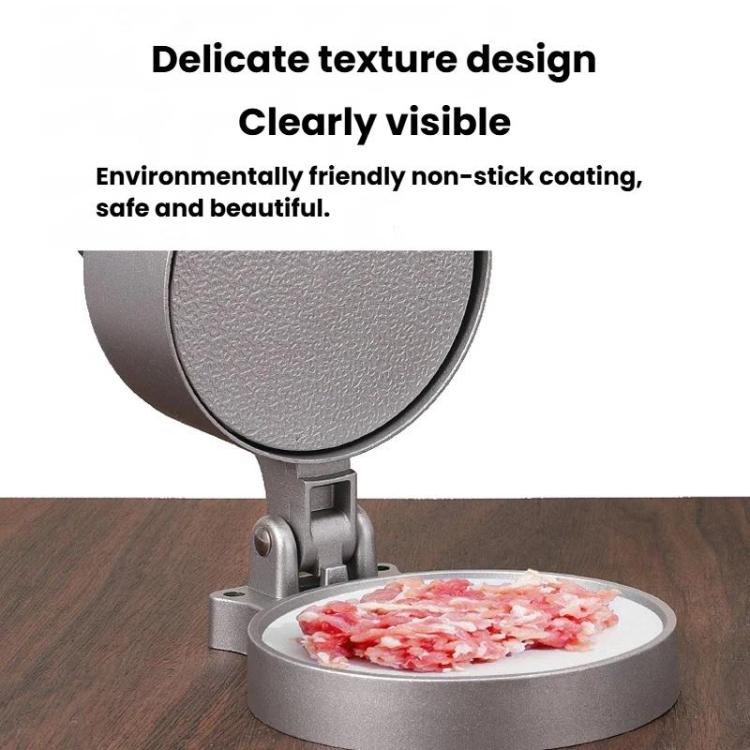 Pressa per carne rotonda manuale portatile per uso domestico, stampo per hamburger da cucina, Flip Cover, Spring