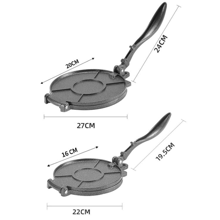 Pressa manuale in lega di alluminio per impastare, stampo rotondo per ravioli e pasta sfoglia., Large Black, Small Black, Large Silver, Small Silver