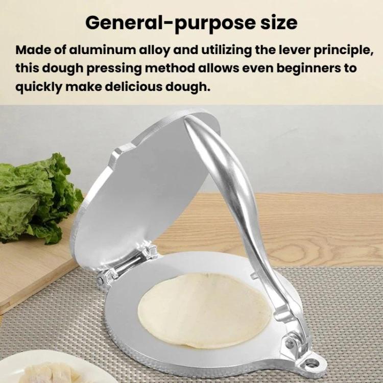 Pressa manuale in lega di alluminio per impastare, stampo rotondo per ravioli e pasta sfoglia., Large Black, Small Black, Large Silver, Small Silver