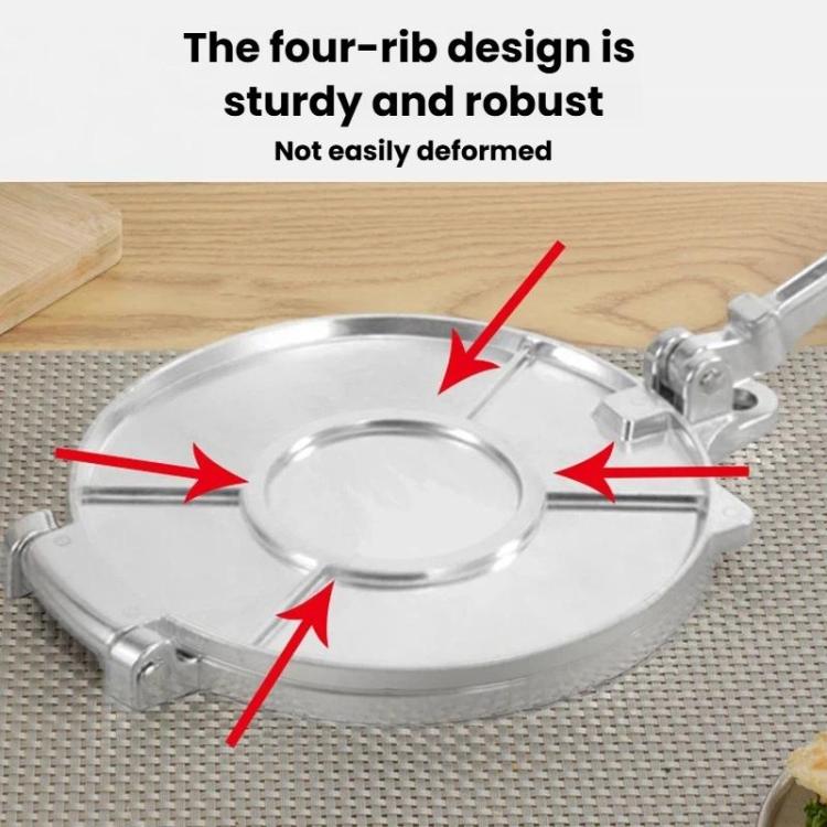 Pressa manuale in lega di alluminio per impastare, stampo rotondo per ravioli e pasta sfoglia., Large Black, Small Black, Large Silver, Small Silver