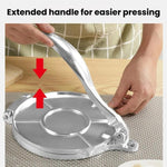 Pressa manuale in lega di alluminio per impastare, stampo rotondo per ravioli e pasta sfoglia., Large Black, Small Black, Large Silver, Small Silver