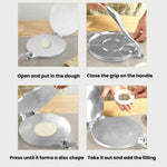 Pressa manuale in lega di alluminio per impastare, stampo rotondo per ravioli e pasta sfoglia., Large Black, Small Black, Large Silver, Small Silver