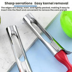 LsCook Snocciolatore per frutta in acciaio inossidabile con manico in plastica