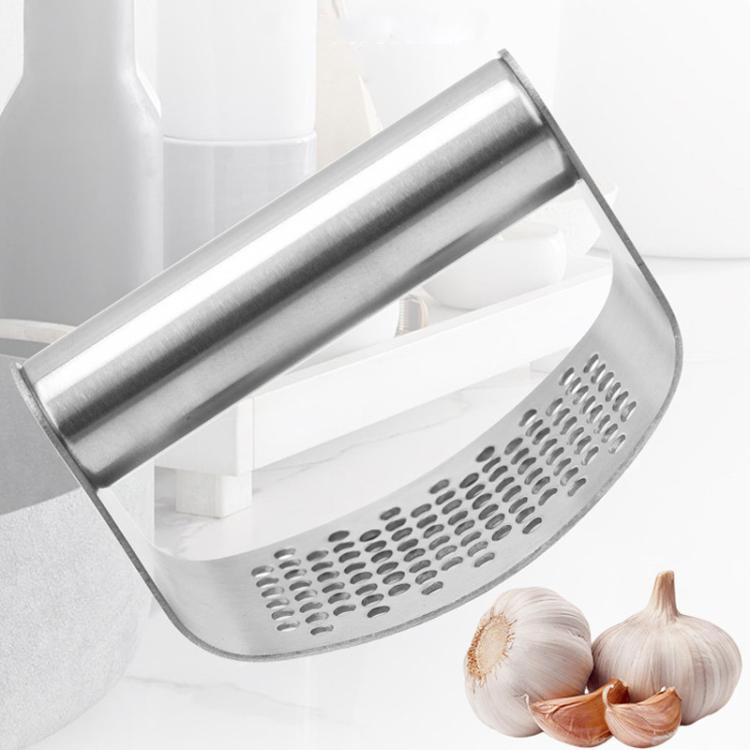 Spremiaglio curvo in acciaio inossidabile, schiaccia aglio da cucina, LsCook PHZ90C 3pcs /Set 1.8cm Thick