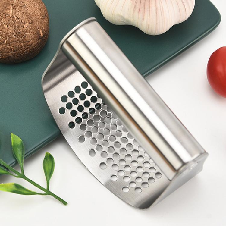 Spremiaglio curvo in acciaio inossidabile, schiaccia aglio da cucina, LsCook PHZ90C 3pcs /Set 1.8cm Thick