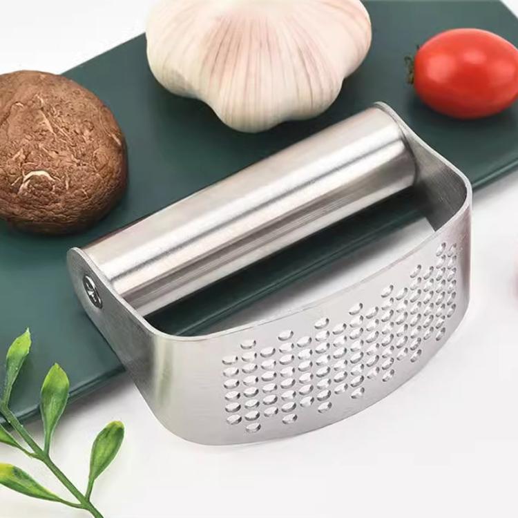 Spremiaglio curvo in acciaio inossidabile, schiaccia aglio da cucina, LsCook PHZ90C 3pcs /Set 1.8cm Thick