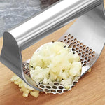 Spremiaglio curvo in acciaio inossidabile, schiaccia aglio da cucina, LsCook PHZ90C 3pcs /Set 1.8cm Thick