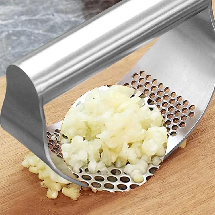 Spremiaglio curvo in acciaio inossidabile, schiaccia aglio da cucina, LsCook PHZ90C 3pcs /Set 1.8cm Thick