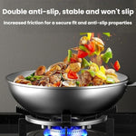 Griglia universale antiscivolo in acciaio fuso per wok e pentolini, supporto per fornelli da cucina., Universal Woks Rack