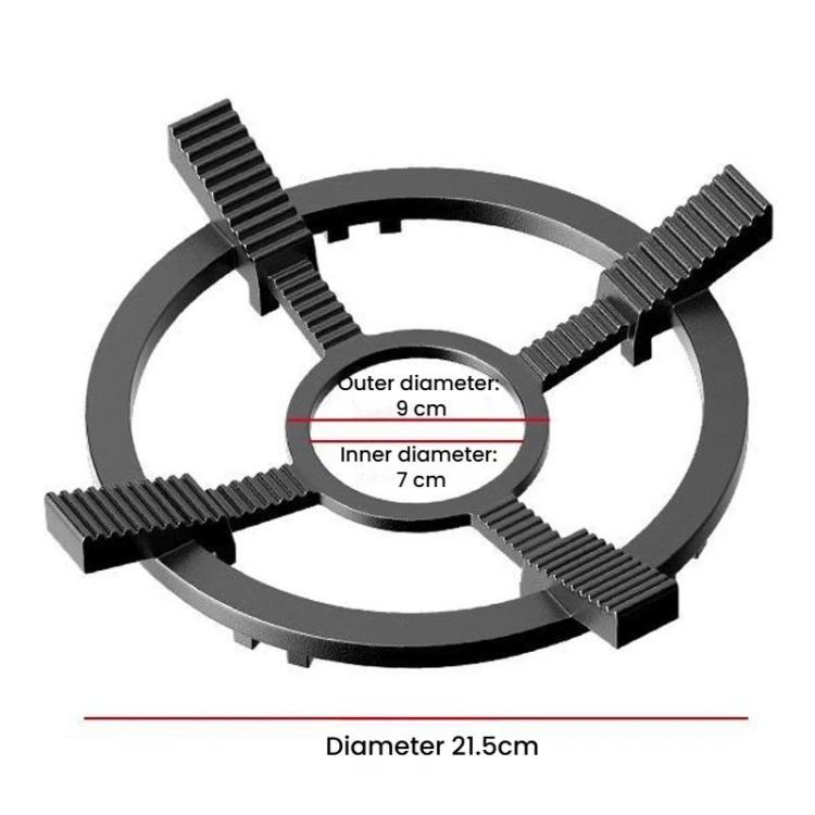 Griglia universale antiscivolo in acciaio fuso per wok e pentolini, supporto per fornelli da cucina., Universal Woks Rack