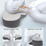 Cuscino cervicale a forma di rana per alleviare il dolore, in memory foam con forma ergonomica, ideale per chi dorme su un fianco o sulla schiena., Standard Version, Bamboo Charcoal Version, USB Heated Version