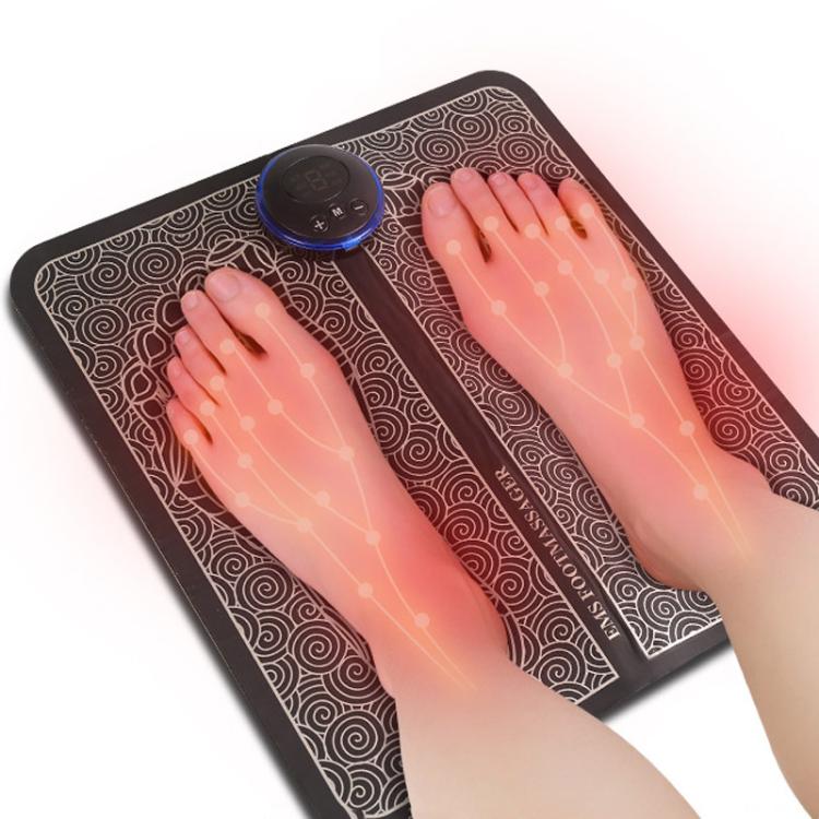 Tappetino massaggiante intelligente per piedi con funzione di massaggio pulsato., LCD Charging, LCD Charging With Remote Control