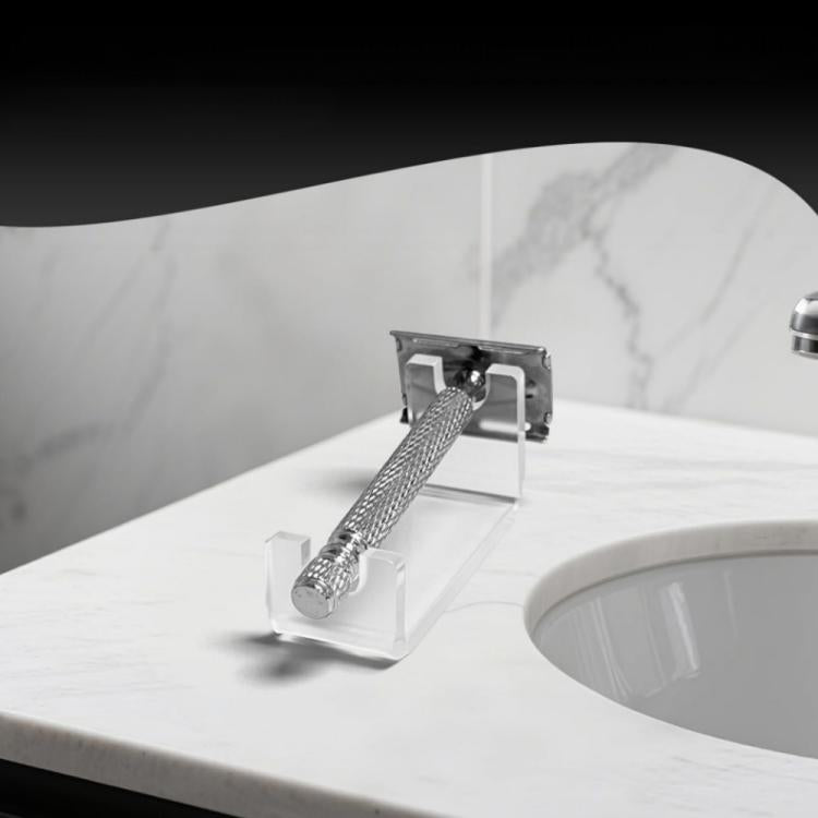 2 porta rasoi portatili in acrilico impermeabile da appoggio per il bagno., YX240