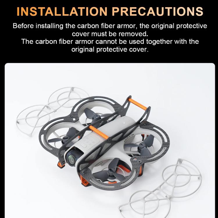 Paraurti di protezione anticollisione in fibra di carbonio per DJI Neo RCSTQ