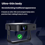 Videoproiettore portatile ultrasottile R6 HD 1080P con autofocus, mini proiettore per uso domestico, US Plug, EU Plug, UK Plug, AU Plug