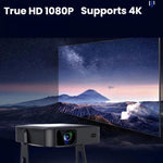 Videoproiettore portatile ultrasottile R6 HD 1080P con autofocus, mini proiettore per uso domestico, US Plug, EU Plug, UK Plug, AU Plug