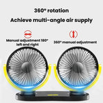 Ventilatore portatile USB doppia testa 8W silenzioso