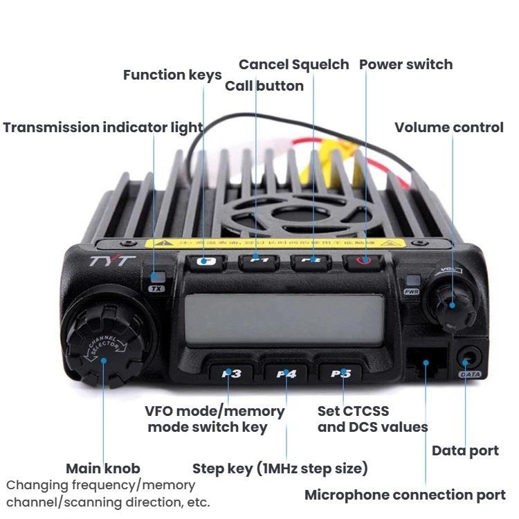 Radio ricetrasmittente TYT TH-9000D VHF UHF 60W