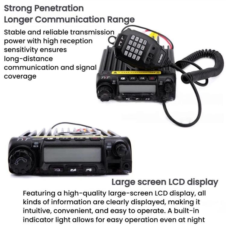 TYT TH-9000D Radio ricetrasmittente wireless ad alta potenza per esterni, portata 1-50 km.